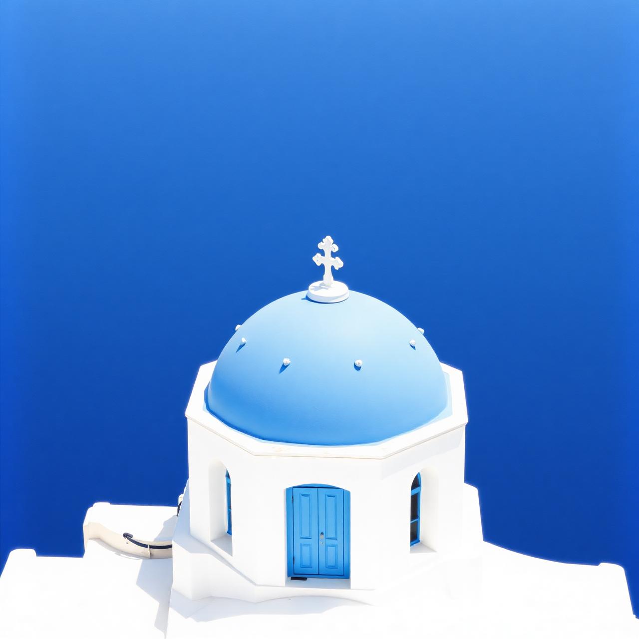 Blue dome church